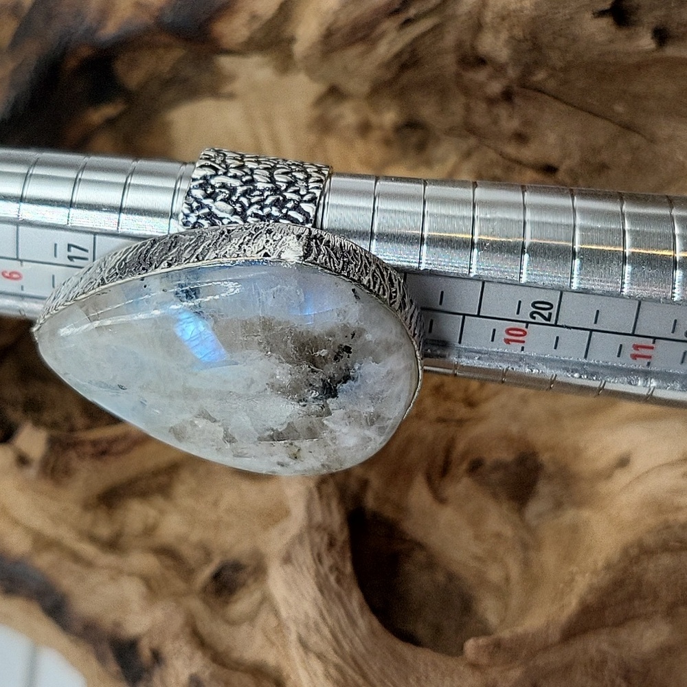 Moonstone Adjustable Ring - 925 Plated - image 8